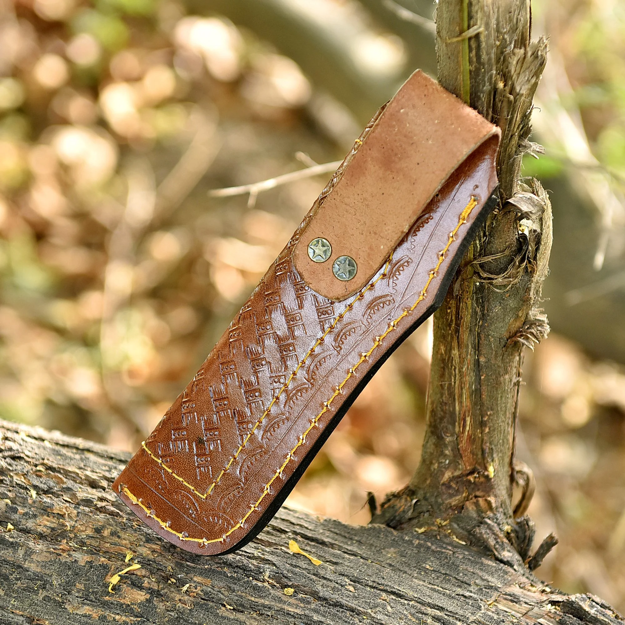 Traditional Elite Handcrafted Full Grain Leather Fix Blade Knife Sheath - Image 3