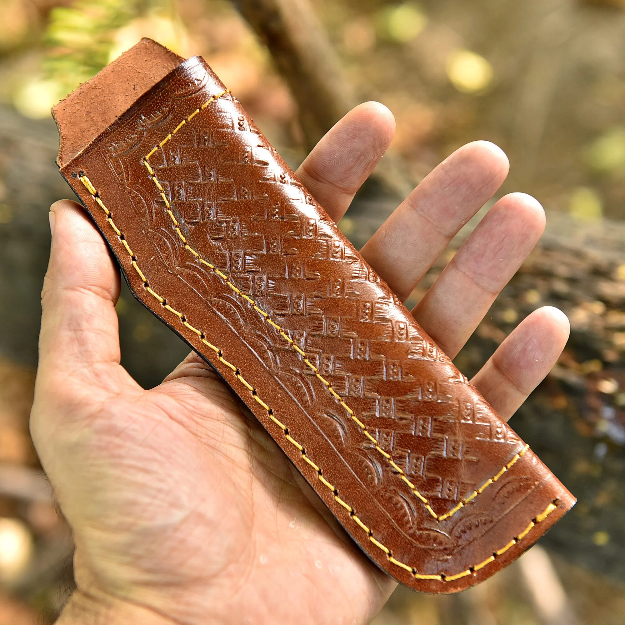 Traditional Elite Handcrafted Full Grain Leather Fix Blade Knife Sheath - Image 4