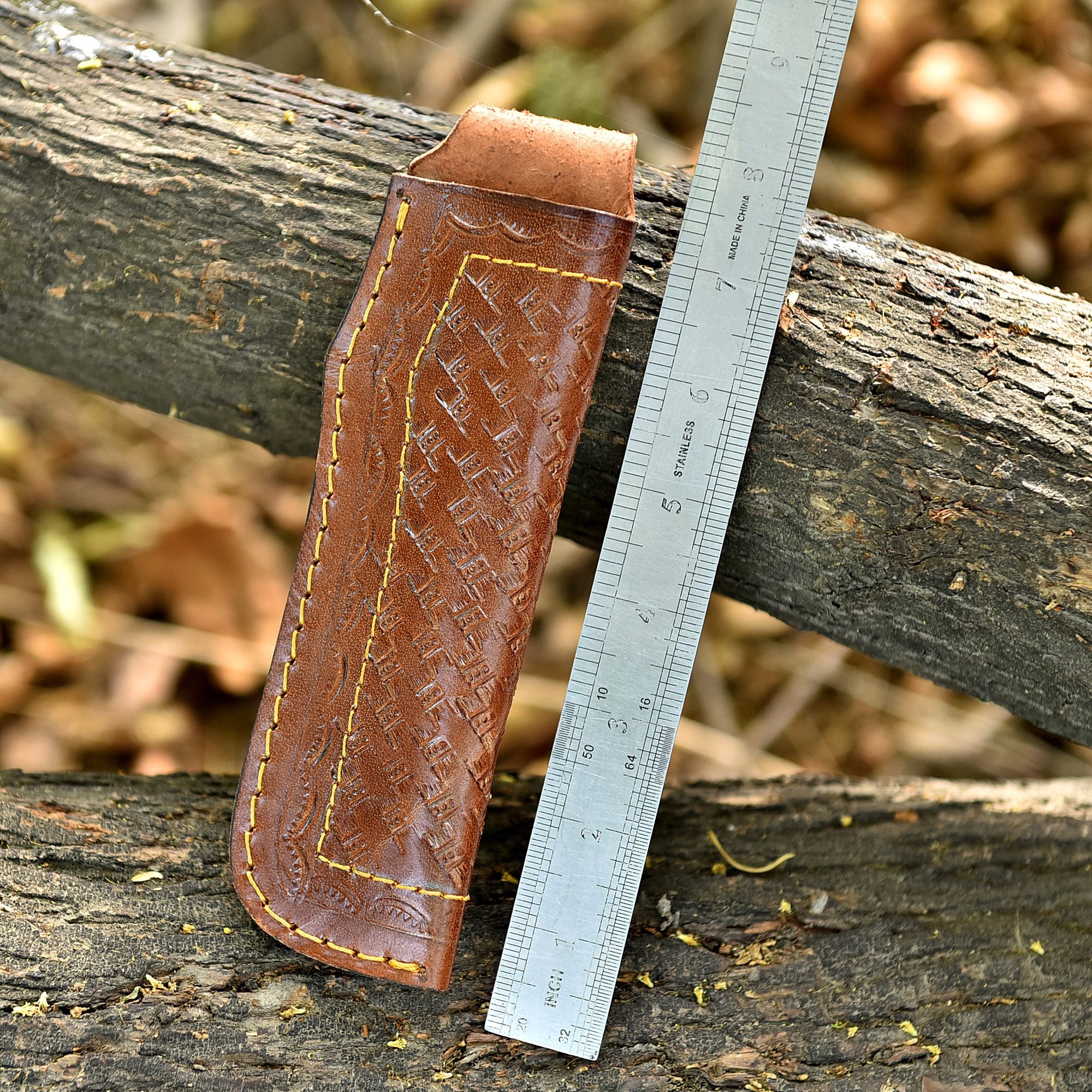 Traditional Elite Handcrafted Full Grain Leather Fix Blade Knife Sheath - Image 5