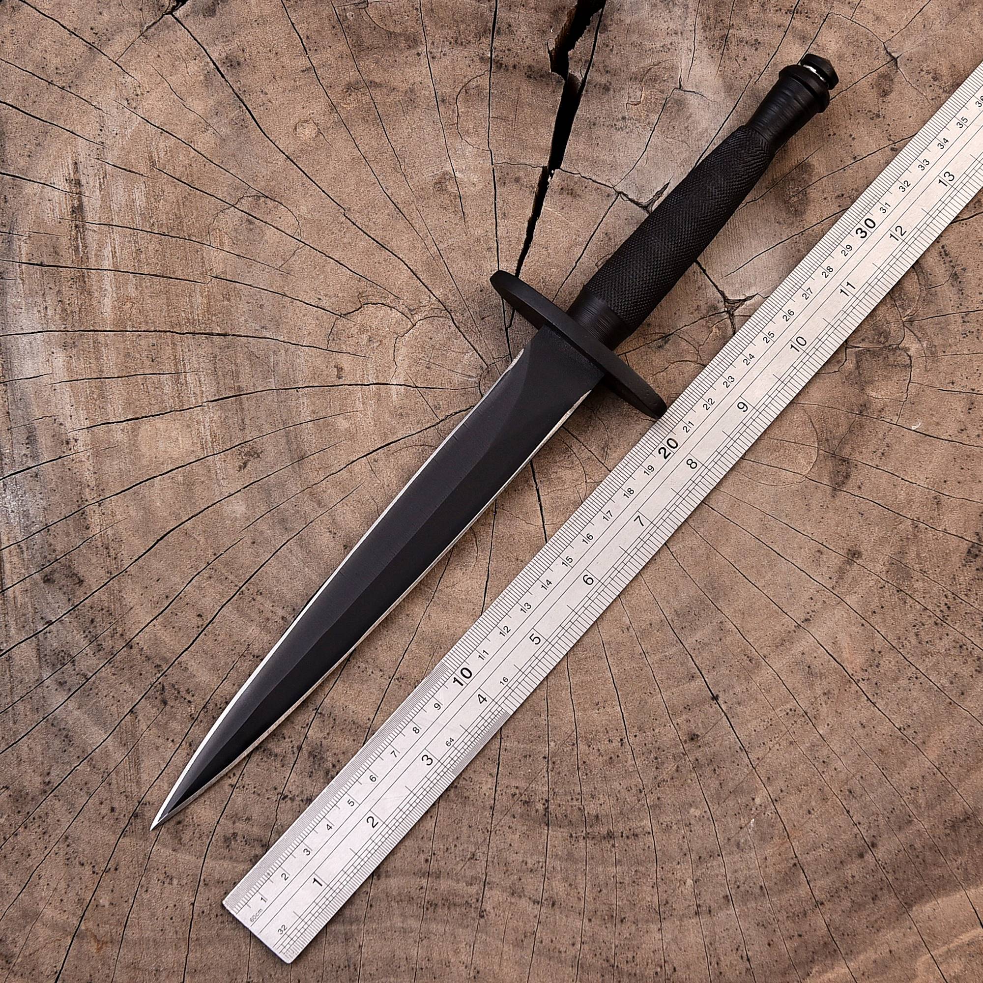 V-42 WW2 Stiletto US Army Dagger Knife Spike Fixed Blade Dual Edge Full Tang x-755 - Image 8