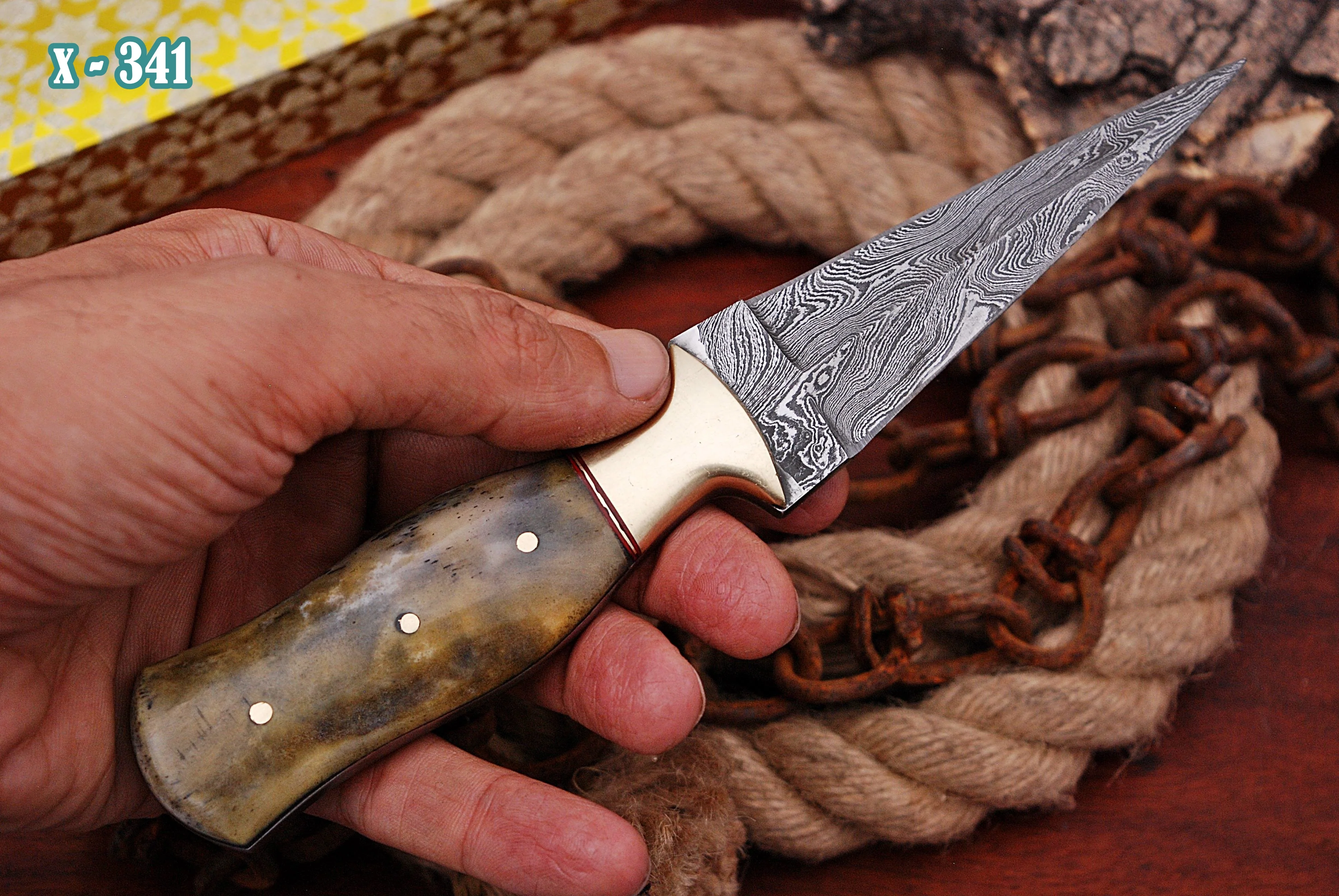 Vintage Design British Army WW2 Fixed Blade Knife with Leather Sheath Collectible Knives - Image 4