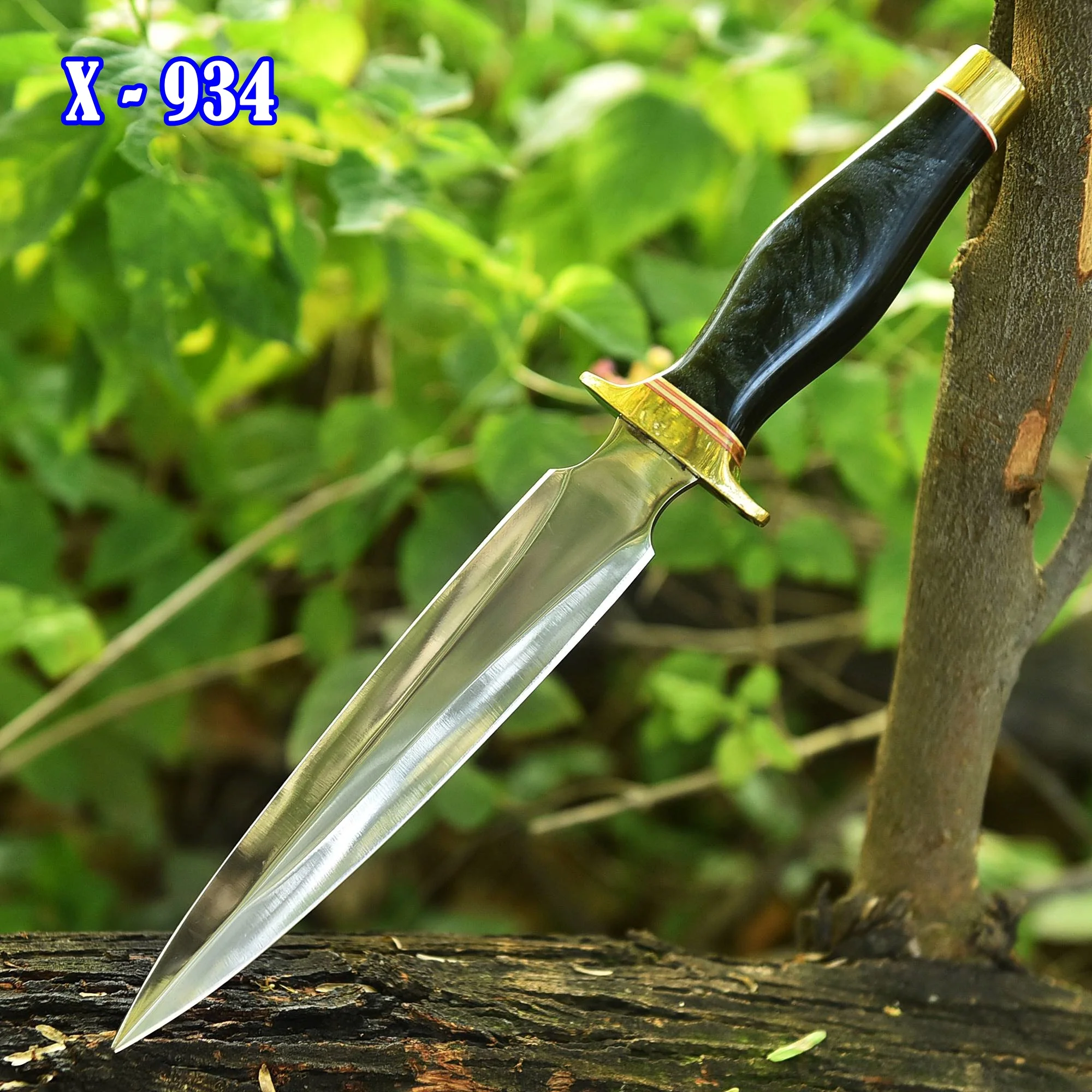 Vintage Sykes Fairbairn Double-Edged V42 Military Knife With Leather Sheath - Image 2